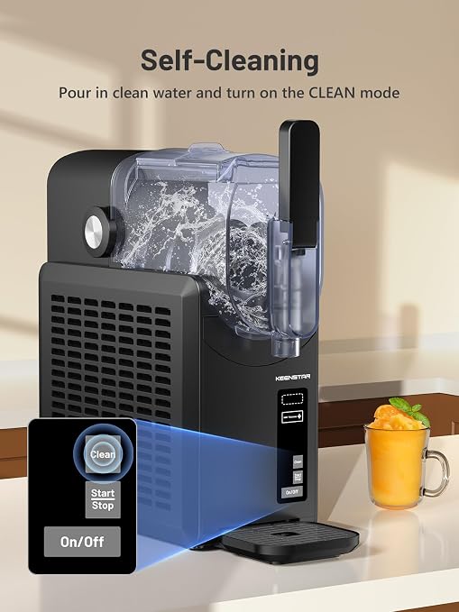 KEENSTAR Slushie Machine, 88oz Slushy Machine for Home with Self-Cleaning, Professional Frozen Drink Maker, No Ice Needed, 5 Preset Programs for Frozen Margaritas, Frappés, Milkshake & More