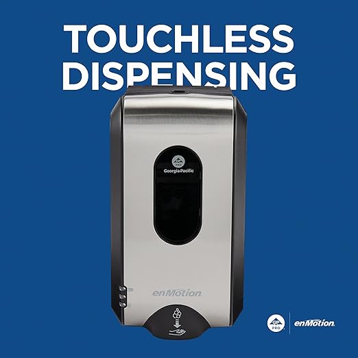 enMotion Georgia‑Pacific (by GP PRO) Gen2 Automated Touchless Soap and Sanitizer Dispenser, Stainless Finish, 52060