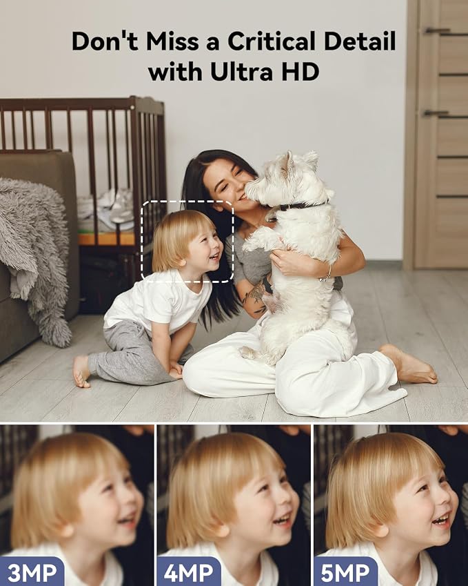 Imou 10MP Security Camera Indoor, Dual-Len 360°Pan-Tilt Baby Monitor Pet Camera for Home Security, 2.4/5GHz WiFi, Work with Alexa & Google Home, Color Night Vision, Human/Pet Detection, No Monthly Fee