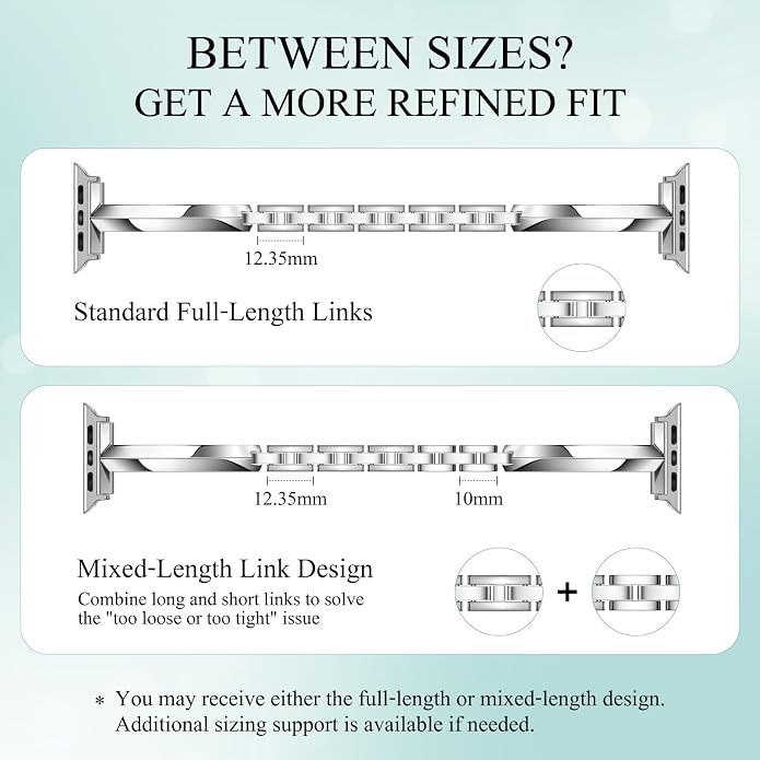 Missair Thin Band Compatible with Apple Watch 38mm 40mm 41mm 42mm 44mm 45mm 46mm 49mm for Women, Slim Bracelet Designer Dressy Stainless Steel Metal Strap for iWatch Series 11 10 9 8 7 6 5 4 SE Ultra