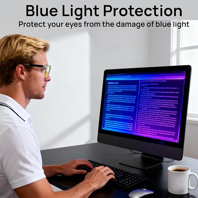 Smart Bluetooth Glasses, Sunglasses with UV and Blue Light Protection, AI Real-time Translation with 140 Languages, Touch Control, Music & Call for Athletic/Outdoor, Unisex (Yellow)