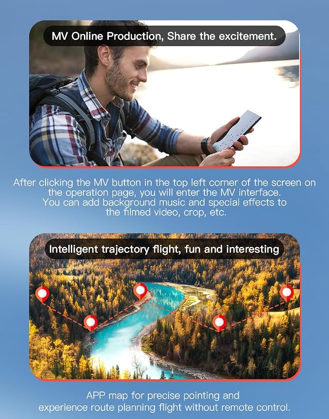 Drone with 2K Camera for Adults, Infrared Obstacle Avoidance, Optical Flow Hover, Dual Camera Switchable, Live Video Foldable FPV 2.4G Foldable Quadcopter with 2 Batteries