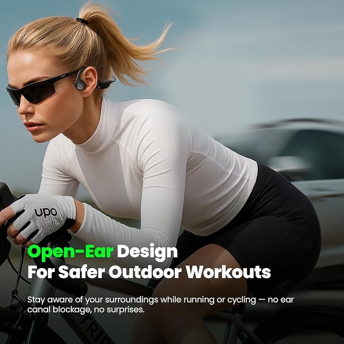 Bone Conduction Headphones,Bluetooth V6.0 Bone Conduction Earbuds with Mic,Open Ear Headphones 12Hrs Playtime,Wireless IPX5 Waterproof Sport Headphone for Running,Walking,Cycling,Gym