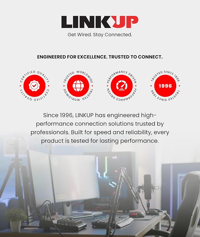 LINKUP PCIE 5.0 Riser Cable | for Vertical GPU Mount | Right Angle | Graphics Card GPU Ready | Usable with PCIe 4.0 & RX 9070/ RTX5090 | 30cm (Total Length: 34cm)