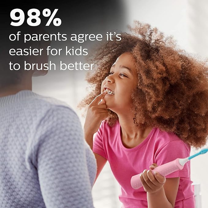 Philips Sonicare for Kids 3+ Bluetooth Connected Rechargeable Electric Power Toothbrushes, Interactive for Better Brushing
