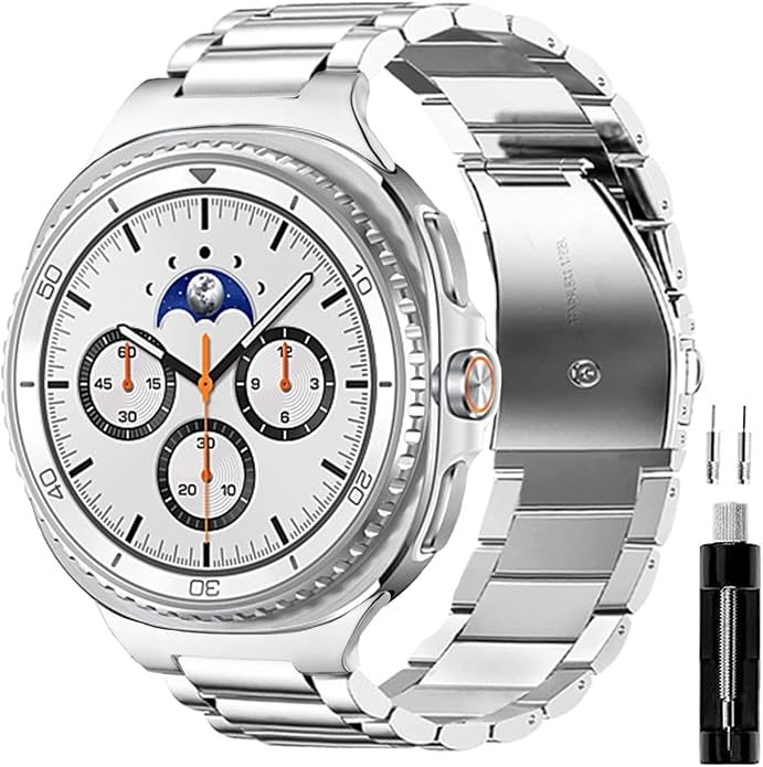 GOLDTOLUCK No Gap Stainless Steel Band Compatible with Samsung Galaxy Watch 8 7 6 5 4 Classic FE Pro Ultra 40mm 44mm 46mm 43mm 47mm 45mm 42mm Replacement Men Women Milanese Metal Elegant Casual