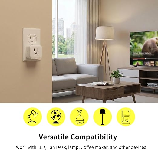 Minoston Smart Plug, Mini Plug-in Z-Wave 800 Series Socket with Built-in Repeater/RangeExtender, Z-Wave Hub Required, Compatible with SmartThings, Wink, Alexa, Google Assistant,FCC Listed, MP21Z