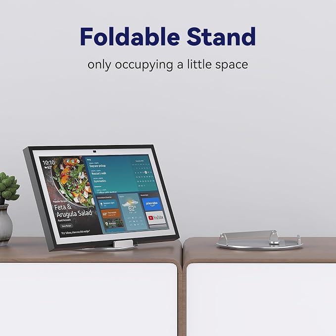 Adjustable Stand for Echo Show 15 (1st, 2nd Gen) and Show 21, Rotatable and Tiltable, Foldable Alexa Show 15 Table Stand, Aluminum Echo Show 15 Desk Holder
