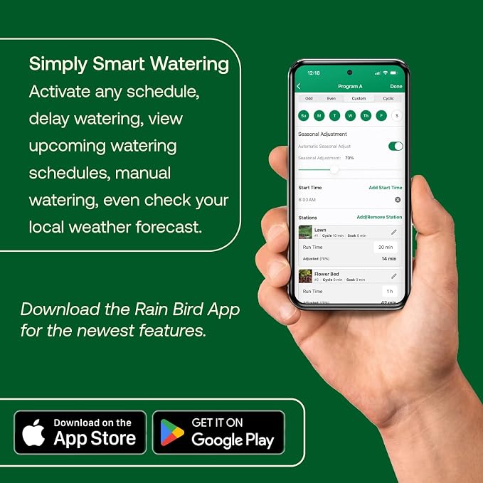 Rain Bird LNK2 Smart WiFi Module 2nd Generation - Irrigation Controller WiFi Upgrade, Remote App Control, Quick Pair Setup, Compatible with TRU, ESP-TM2, ESP-ME3, ESP-RZXe and ESP-LXME2