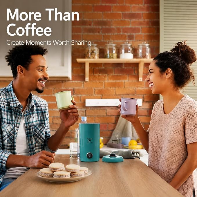 Moss & Stone Electric Milk Frother & Milk Warmer for Latte & Cappuccino