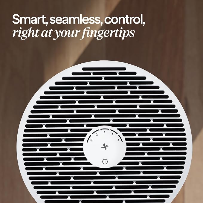 Blueair Mini Max Auto Air Purifier for Bedroom, 510ft2 Small Room Air Cleaner with Auto Mode, HEPASilent Technology Removes Dust, Pollen, Pet Dander, Smoke & Odor, 3 Speeds, Quiet, Washable Pre-Filter