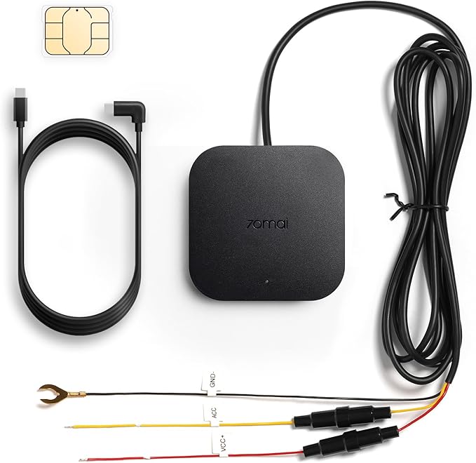 70mai UP05 4G Hardwire Kit with SIM Card, 4G Support, Type-C for Dash Cam A510, X800, A810S, T800, A810 Lite, 12V-30V to 5V/2.4A, Remote Monitoring, Low Voltage Protection, 24H Parking Mode