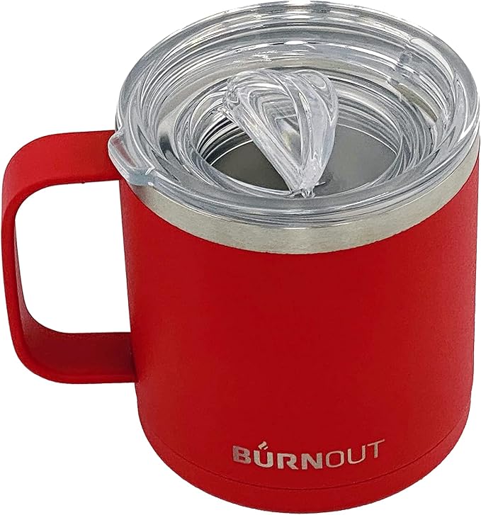 BURNOUT 2.0 Instant Drinkability Temperature Control Mug (14 oz Red)