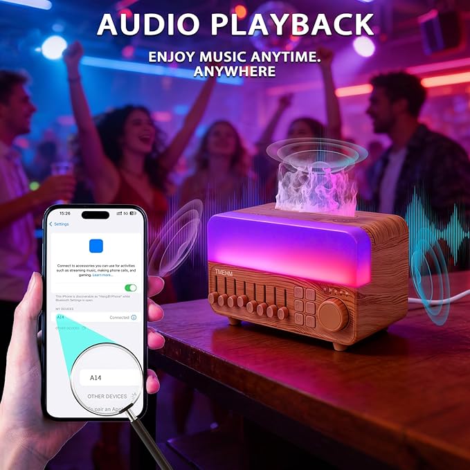 TMEHM 4-in-1 Sleep Sound Machine with White Noise & 8 Nature Sounds | Bluetooth Speaker, Night Light & Aroma Diffuser with Timer for Baby, Kids and Adults