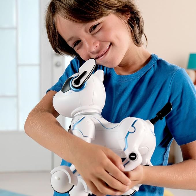 LEXiBOOK Power Puppy - My Smart Dog Robot to Train - Programmable Robot with Remote Control, Training and Gesture Control Function, Dance, Music, Light Effects, Toy for Children - DOG01