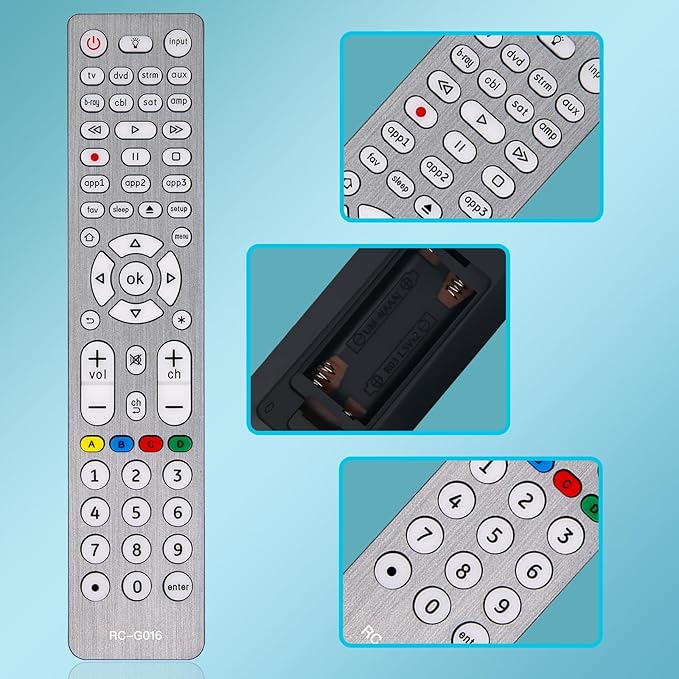 Backlit Universal Remote Control Replacement for All TV Remotes, Universal Remote Works for DVD and More 8 Devices