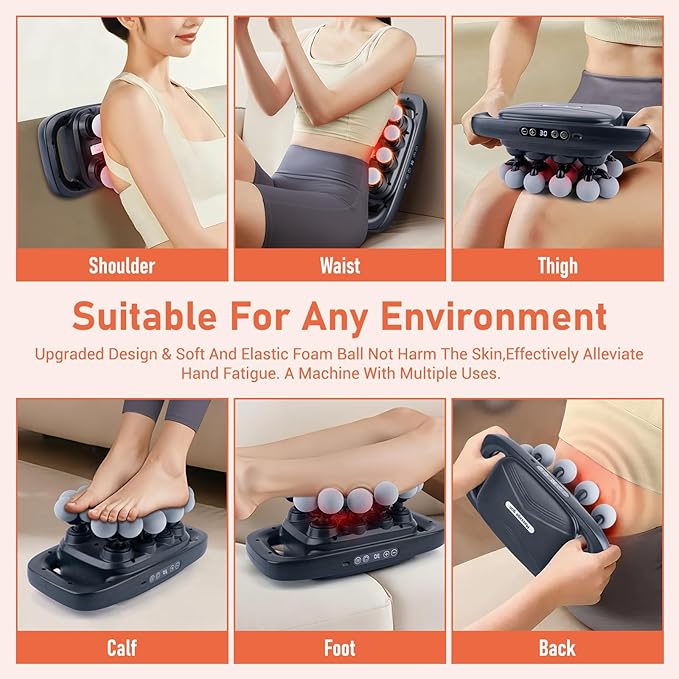 20 Head Massage Gun Deep Tissue with 3 Modes & 30 Levels, Percussion Multi-Head Handheld Portable Massager, Quiet Muscle Electric Massager Gun for Back Neck Shoulder Legs Pain Relief, Gifts Women Men