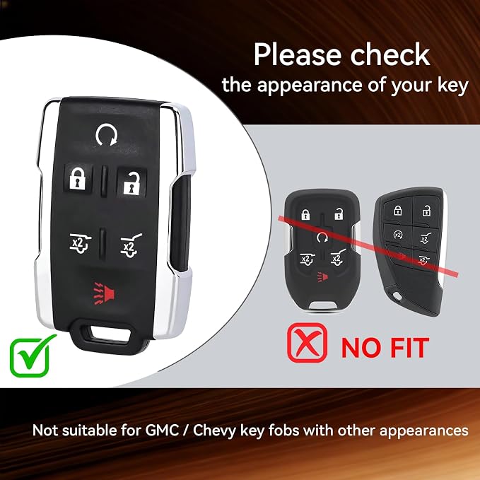 Remote Key Fob DIY Set for Chevy Suburban Tahoe GMC Yukon 2015 2016 2017 2018 2019 2020 Car Keyless Entry Remote Control M3N-32337100 for Chevrolet GM Car Owner Replace or Spare Key 6 Btn