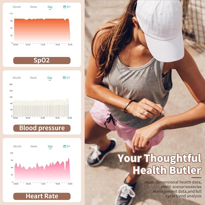 Smart Ring for Women-Men,Health-Fitness Tracker with Heart Rate, Sleep Monitor, Blood Oxygen, HRV, 128 Sports Modes, IP68 Waterproof, Gesture Control, No Subscription Fee,with iOS & Android (9)