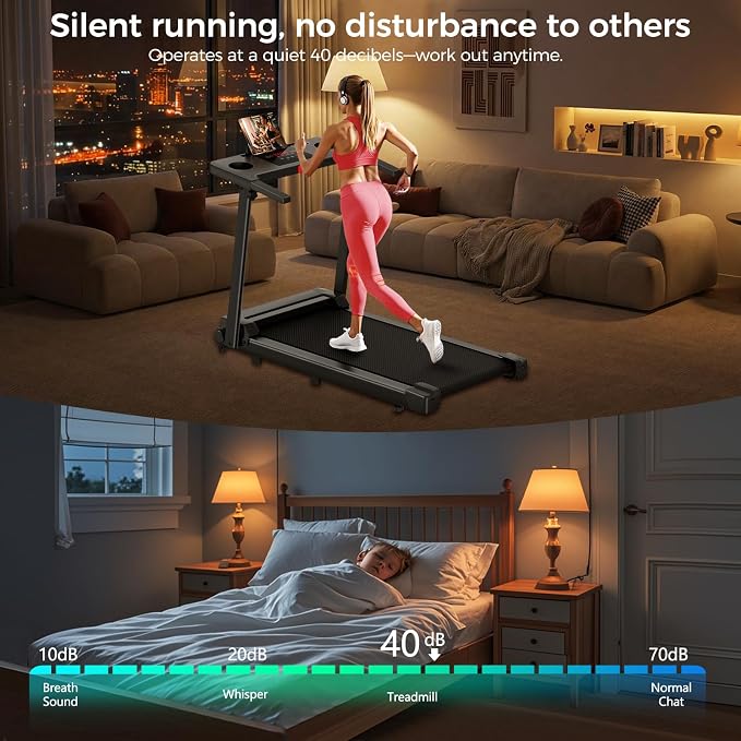 Walking Pad Treadmill with 8% Incline, 0.6-3.8MPH Foldable Treadmills with Remote for Small Home, 3.0HP Compact Walking Pad with Handle Bar, Easy Assembly, 350 LBS