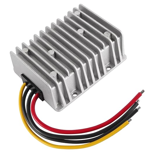 DC 8V-40V to 12V 20A Buck Boost Converter Step Down/Up Regulator Voltage Reducer Converter Waterproof Regulated DC Power Supply for Golf Cart Club Car LED Light
