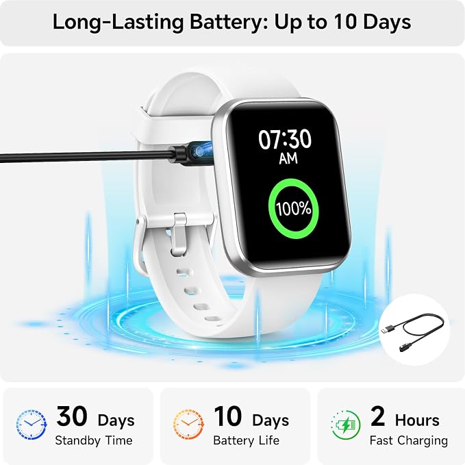 Smart Watches for Women Men, 1.85" HD Smartwatch Compatible iPhone/Samsung/Android (Answer/Make), Fitness Tracker Watch with Heart Rate/Sleep Monitor, Smart Watches 3ATM Waterproof 120+ Sport Modes
