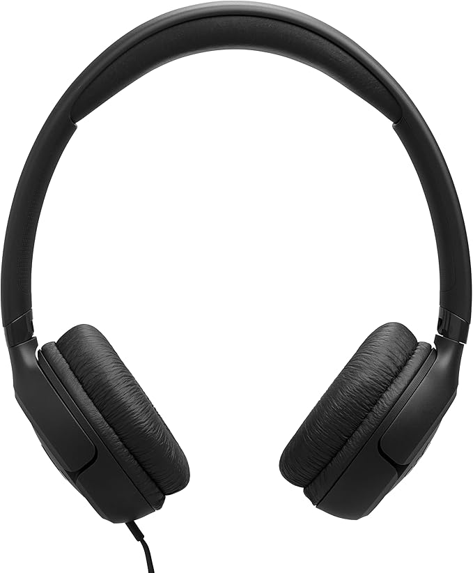 JBL Tune 530 - Wired on-Ear Headphones with a 3.5mm aux Jack and JBL Pure Bass Sound, Tangle-Free Flat Cable, Hands-Free Calls, Lightweight, Comfortable, and Foldable (Black)