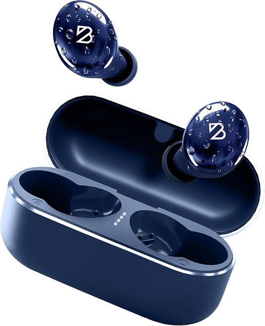 Back Bay Audio Tempo 30 Wireless Earbuds for Small Ears - Award-Winning Sound, Sweatproof Bluetooth Earbuds, Tech Fitness Gifts for Men, Comfortable Bluetooth Ear Buds for Women - Navy