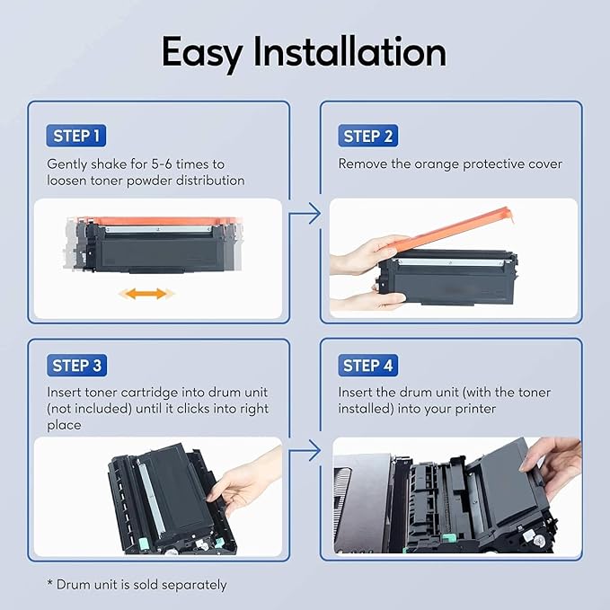 TN660 Toner Cartridge Replacement Compatible for Brother TN 660 TN-660 TN630 High Yield to use with HL-L2380DW HL-L2320D HL-L2340DW DCP-L2540DW MFC-L2700DW MFC-L2720DW Printer (Black, 4 Pack)