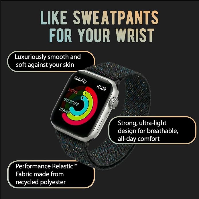 Braxley Bands for Apple Watches - Stretchy and Washable - Adjustable with Apple Watch Bands for Women & Men - Compatible with Apple Watch Series SE Ultra 9 8 7 6 5 4 3 2 1