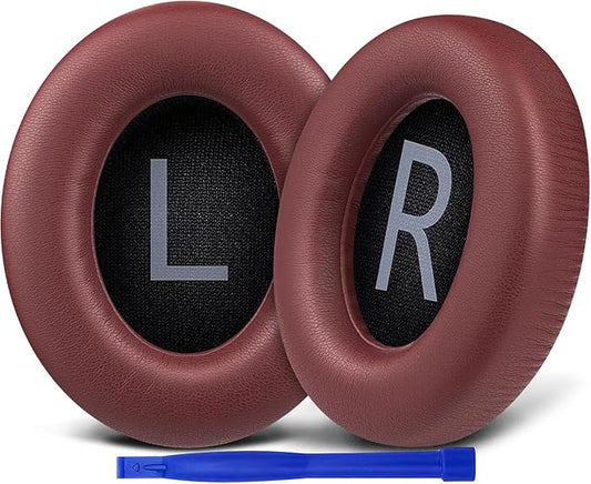 SOULWIT Replacement Earpads for Bose 700 (NC700) Wireless Headphones, Ear Pads Cushions with Softer Protein Leather, High-Density Noise Cancelling Foam, Added Thickness - Burgundy