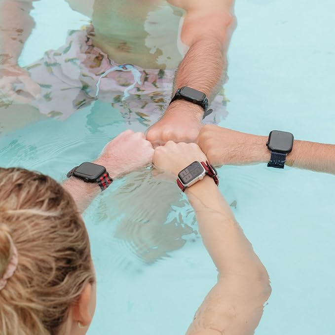 Hiking Trail Nylon Band | The Original Rugged Compatible with Apple Watch Band for Men & Women - Soft, Breathable, Woven Water-Resistant Nylon Mens iWatch Strap | Fits Ultra 49mm, All Series & Models 46mm 45mm 44mm (Surl Stripe)
