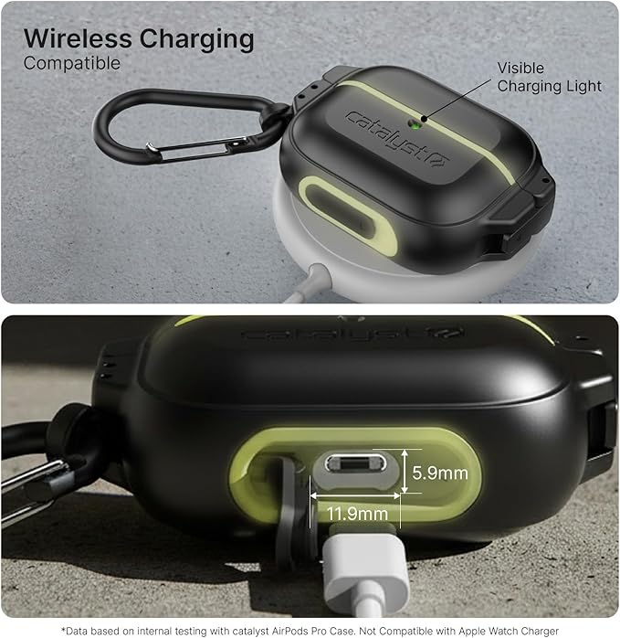 Catalyst for AirPods Pro 2nd/1st Gen Case with Secured Latch & Carabiner, IP68 Waterproof 330Ft and Military-Grade Drop Proof Total Protection Case for AirPods Pro Supports Wireless Charging