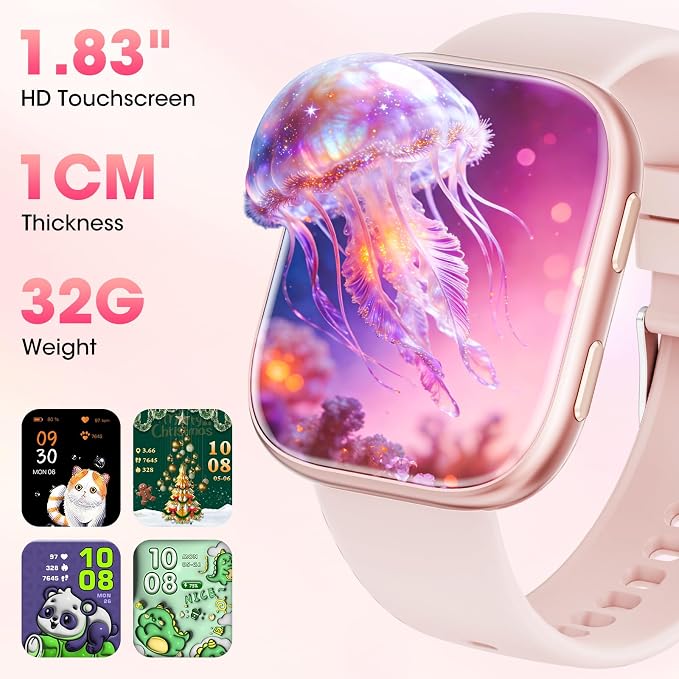 Mingtawn Smart Watches for Women Men with 7 Interchangeable Bands,1.83" HD Smart Watch with Heart Rate/Sleep Monitor,Fitness Watch with Bluetooth Call,120+ Sport Modes Activity Tracker Bands Gift Set