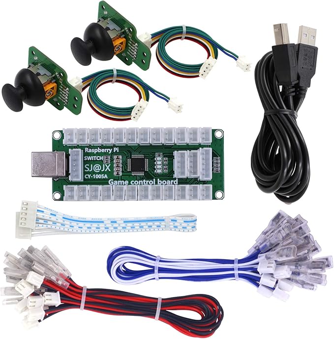 Arcade Game Controller USB Encoder Board Gamepad LED Microswitch Button Analog Joystick Flying Stick for Nintendo Switch PC PS3 Retropie Raspberry Pi