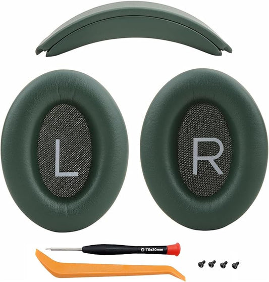 Ear Cushions and Headband Cushion Foam for Bose QuietComfort 45 (QC45) Headphones Accessories Easy to Install （45） ((45-Green))