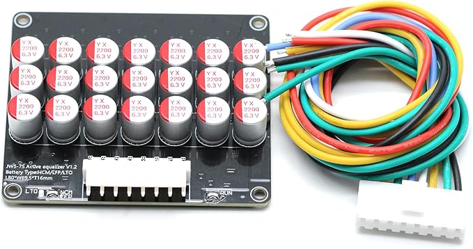 6S 7S 5.5A Capacitor Active Equalizer Balancer LFP Lifepo4 Lithium Lipo/Titanate LTO Battery Energy Transfer Active Equalization Module Faster Whole Group Balancer