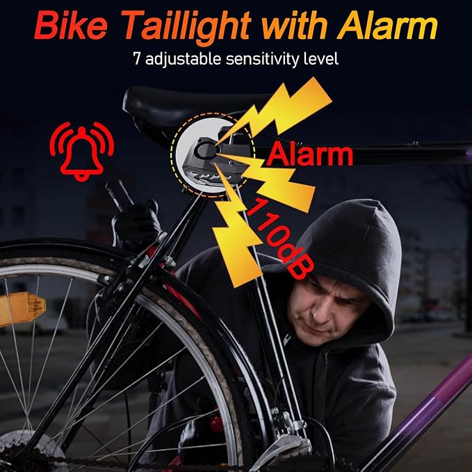 USUPERINK Turn Signals for Ebike, Bike Turn Signals, Bike Blinkers Front and Back, Bike Tail Light USB Rechargeable with Horn, IP65 Waterproof Anti-Theft Alarm, Auto On Off, for Bicycle,Ebike,Scooter