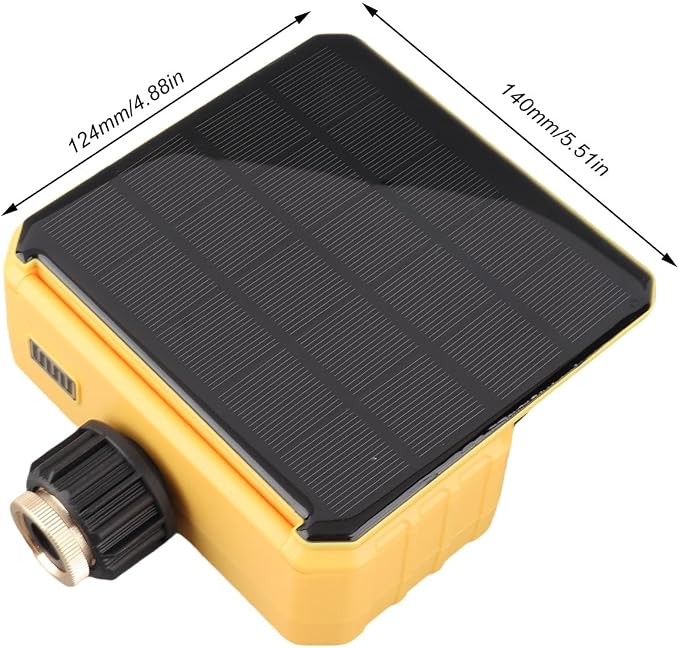 Smart WiFi Sprinkler Timer, Rain Delay APP Control Solar Water Timer with Accuracy Filter and Type C Charging, for Villa Yard Balcony Garden Roof Garden