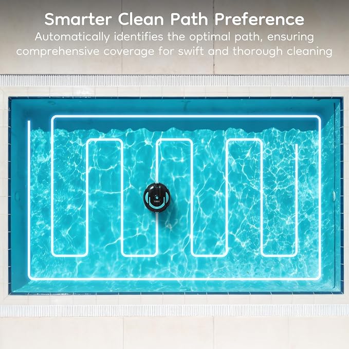 Inground Pool Vacuum Robot, Cordless Automatic Pool Cleaner Robot, Robotic Pool Cleaner for Under-Ground Pool with Self-Parking,120Mins Runtime