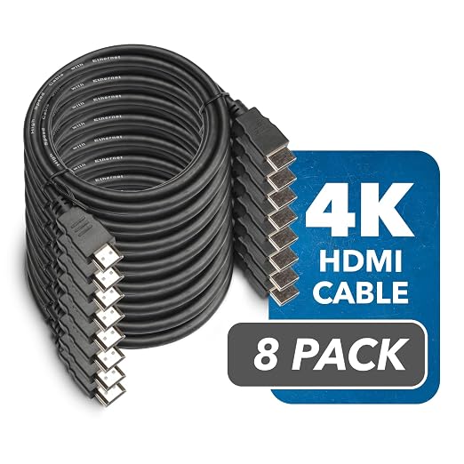 OREI Ultra High Speed 4kHDMI Cable 6ft – High-Speed 10.2Gbps, 3D, ARC, Ethernet – Premium 6ft HDMI Cable for TVs, Monitors, Home Theater & Gaming (8 Pack)
