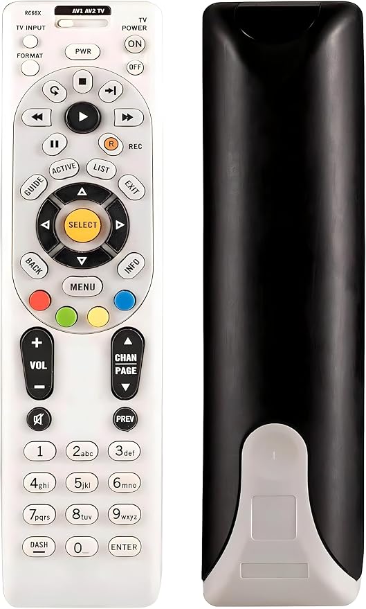 4 Pack Buck AT&T DirecTV RC66RX IR/RF Universal Programmable Remote Control – DirecTV Remote Control Replacement for R16, R22, H21, H22, H23, H24, HR21, HR22, HR23, HR24, HR34, and C31 Receiver