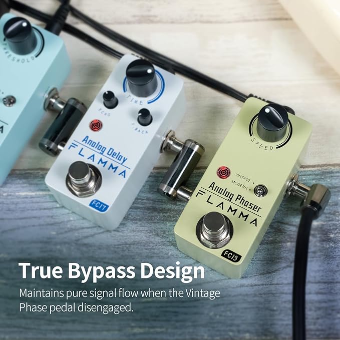 FLAMMA FC13 Phaser Guitar Pedal Analog Phase Effects Mini Pedal with Classic Vintage Modern Modes True Bypass