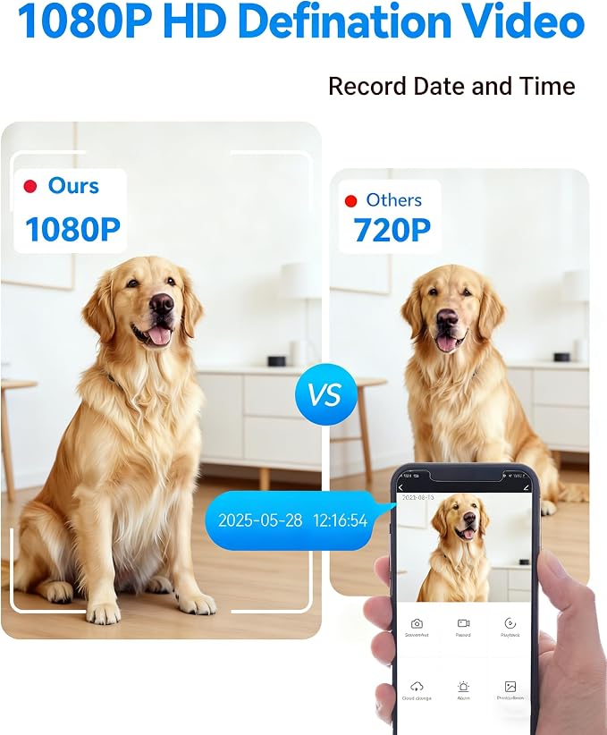 HD 1080P Spy Camera Hidden Camera WiFi, Wireless Wall Outlet Cam with Motion Detection, Free SD Card, Loop Recording,No Audio Indoor Nanny Cameras for Home Security/Office/Baby & Pet