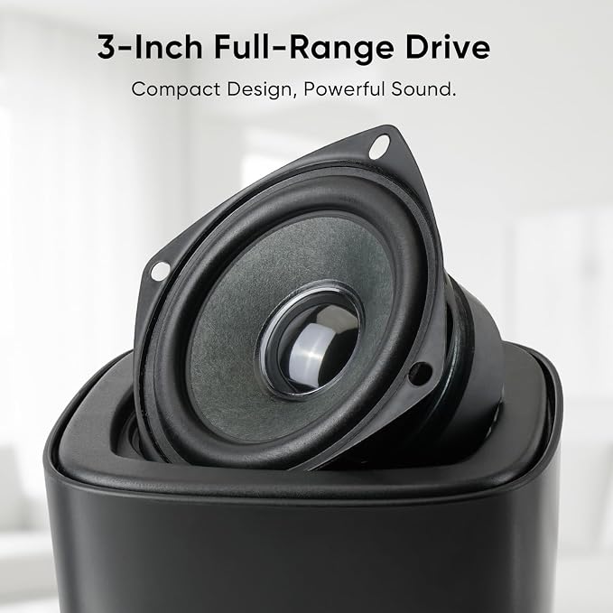 Saiyin Passive Bookshelf Speakers for Home Theater Surround Sound System, Stereo Speaker with Waterproof and Wall-mounting Kit, Needs Amplifier or Receiver to Operate, One Pair