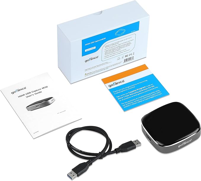 gofanco USB 3.0 HDMI Video Capture Device – Capture, Stream, Share Gameplay, Game Capture, up to 4K @30Hz and 1080p @120Hz, Low Latency for Xbox, PS, Nintendo Game Consoles (CaptureHD4K)