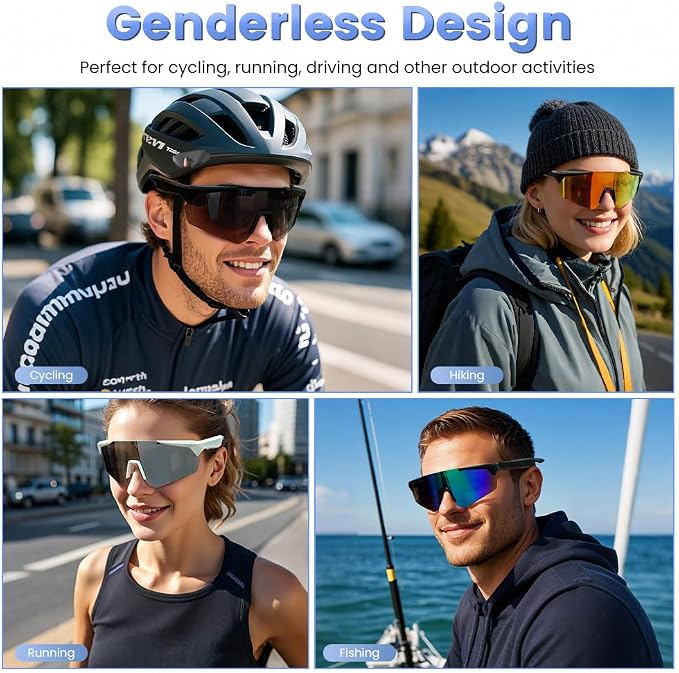 Polarized Bluetooth Sunglasses for Men,Sport Smart Glasses for Women with Open Ear Music Speakers,Built-in Mic,UV Protection Running Baseball Sunglasses, Cycling Glasses(Black)