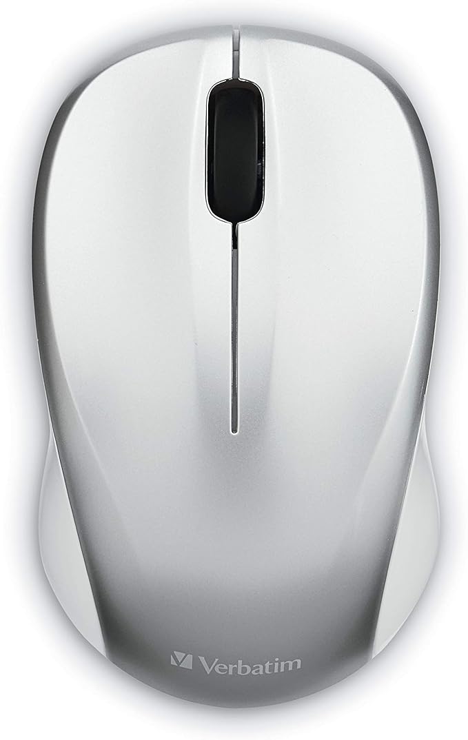 Verbatim Silent Wireless Blue LED Mouse - Silver (Pack of 2)