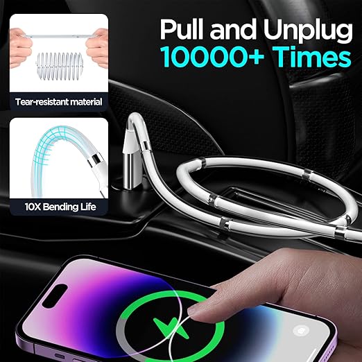 AICase Magnetic Charging Cable,(3FT+6.5FT) Super Organized Charging Magnetic Absorption Nano Data Cable for Phone 14/13/12/11/XS/XS Max/XR/X/8/8 Plus/7/7 Plus/6s/6s Plus/6/6 Plus/SE