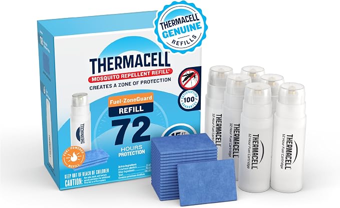 Thermacell Fuel-ZoneGuard Mosquito Repellent Refill; 15-Foot Zone of Scientifically Proven Outdoor Protection; Fuel-Powered; Patio Shield; 72-Hr Refill; Bug Spray Alternative; Scent Free; DEET-Free